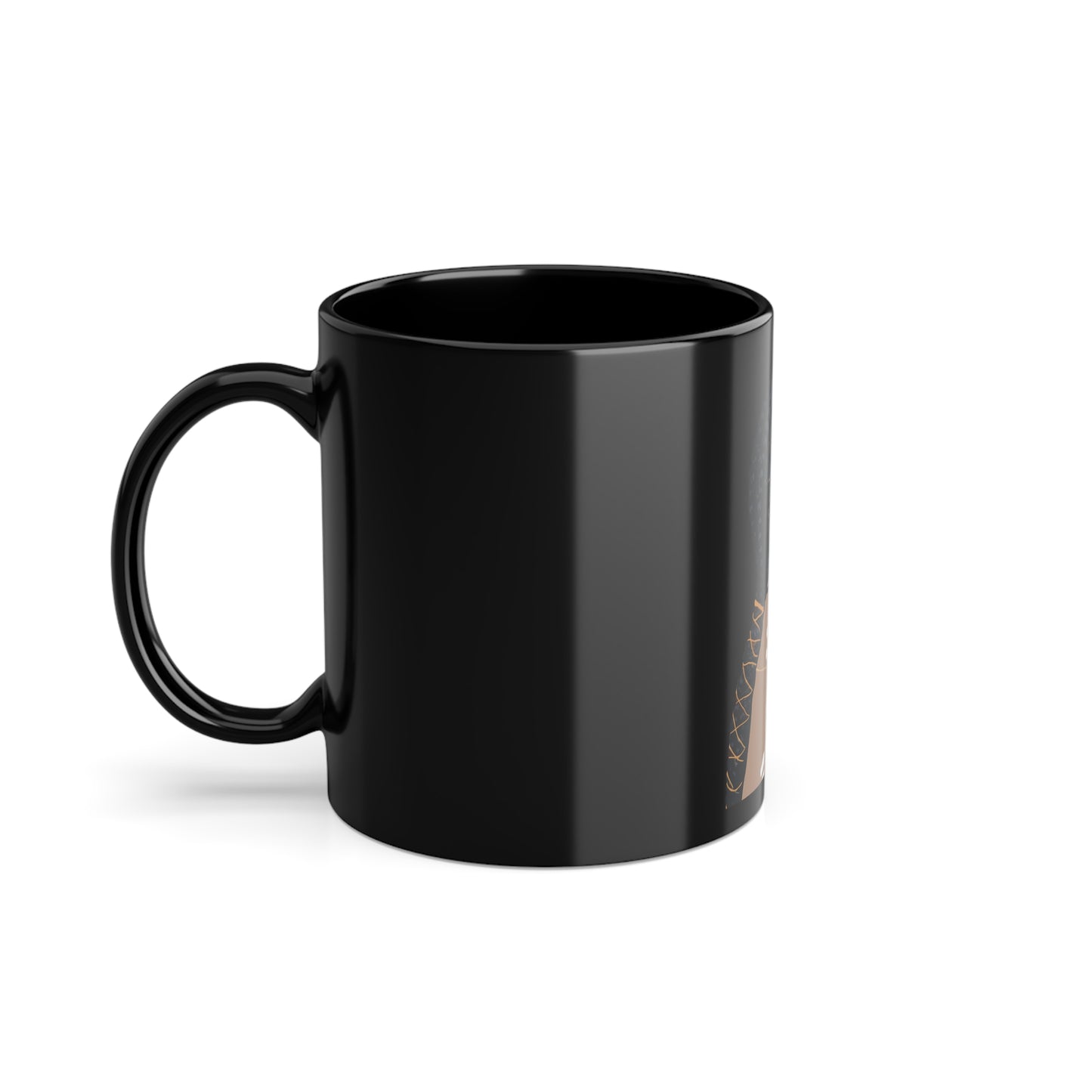 Black Coffee Cup, 11oz